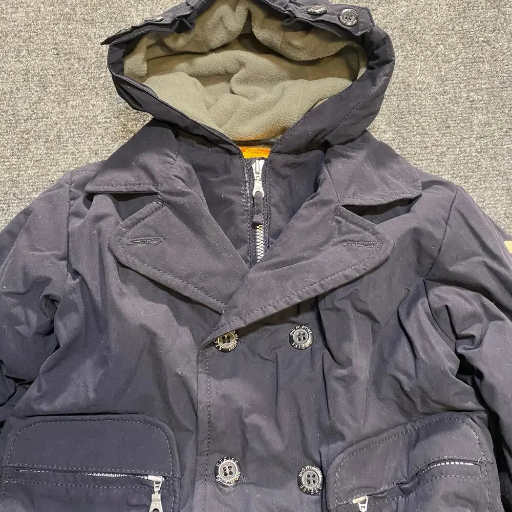 Steiff Kids 18 Month Reflective Trim Navy Blue Winter Jacket Coat Hooded Lined